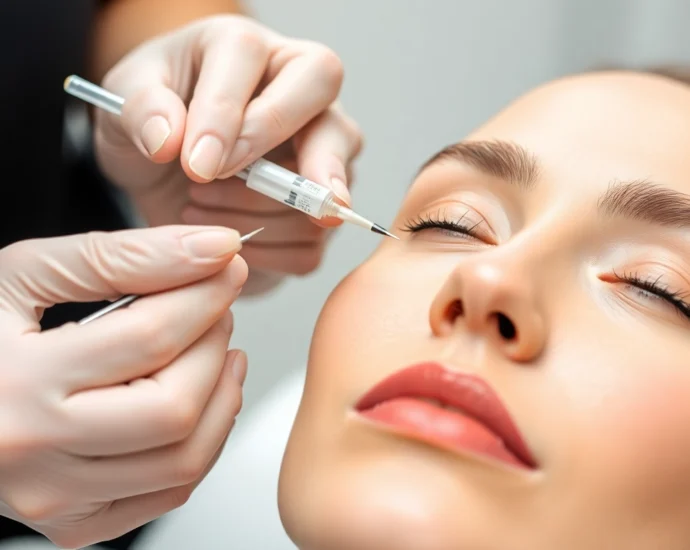 Botox Behandlung: Fachgerechte Injektion für glatte, junge Haut in Zürich.