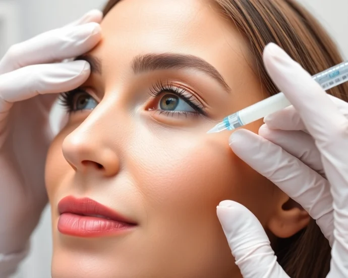 Botox treatment in Zurich: Skilled aesthetic doctor administering a precise Botox injection for a rejuvenated look.