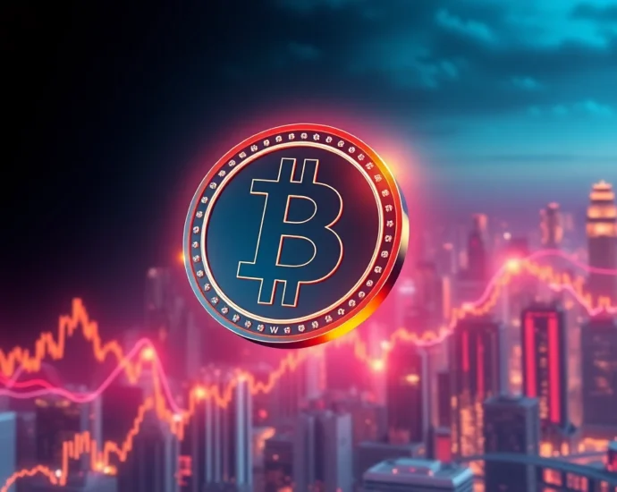 Cryptocurrency Investment Guide featuring digital coins and financial charts for smart