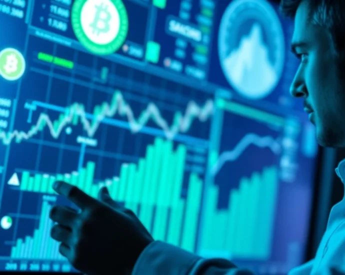 Comprehensive Cryptocurrency Investment Guide with digital currency symbols and financial data