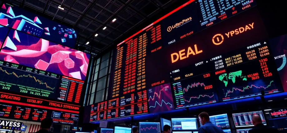 Real-time Stocks and Shares News updates with traders analyzing digital stock charts on screens